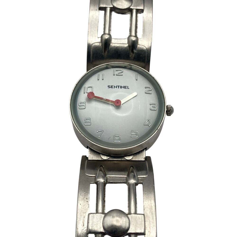 VTG Sentinel Watch America Domed Crystal Womens Bracelet 29mm - Fresh Battery